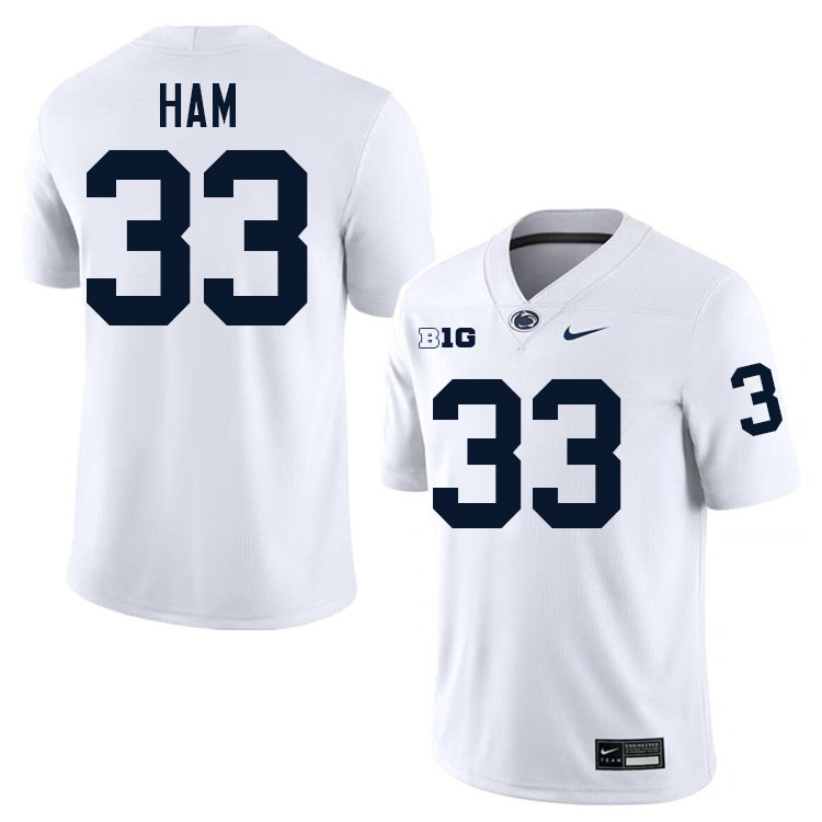 Jack Ham Penn State Jersey,PSU Nittany Lions #33 Jack Ham Football Uniforms-White